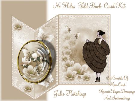 Art Deco Magnolia Lady in Fur No Holes Fold Card Mini Kit