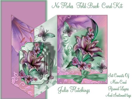 Gorgeous Pink and Green Lily Flutters No Holes Fold Kit