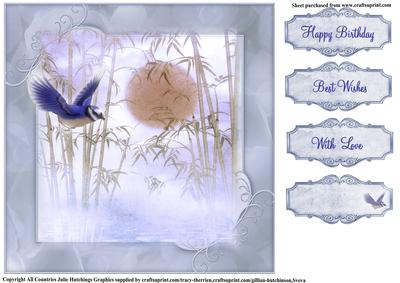 Oriental Flutters 8x8 Topper
