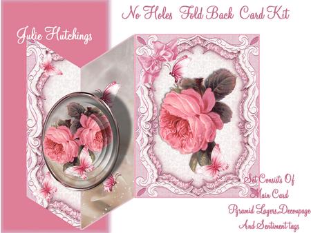 Vintage Pink Rose No Holes Fold Card Mini Kit