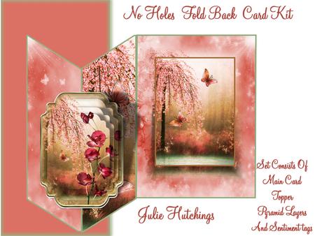 Beautiful Pink Blossom Oriental No Holes Fold Card Mini Kit