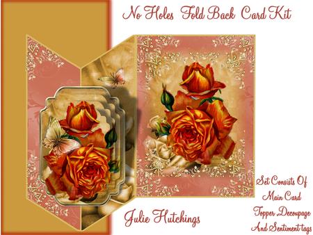 Lush Vintage Golden and Orange Rose No Holes Fold Mini Kit