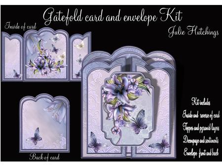 Lily Flutters Gate Fold Card Kit with Envelope