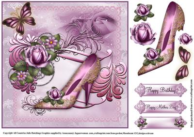 Sophisticated Lady Shoes Card Topper