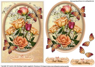 Beautiful Roses Topper Plaque