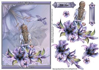 Fairy Lily Flutter Card Topper