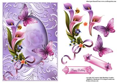 Stunning Calla Lily on a Shimmering Swirl Frame