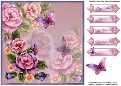 Floral Reflections 8x8 Card Topper