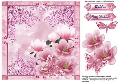 Gorgeous Magnolia and Cherry Blossom Flutter