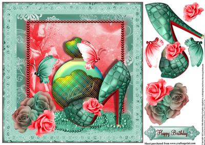 Divine Green and Red Designer Style Shoes Topper