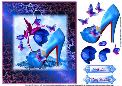 Beautiful Blue Card Topper