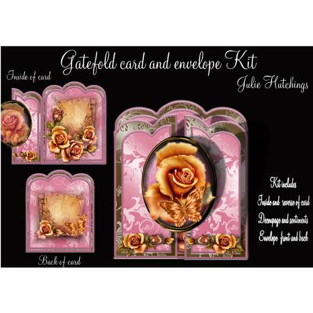 Beautiful Gate Fold Roses Card Kit