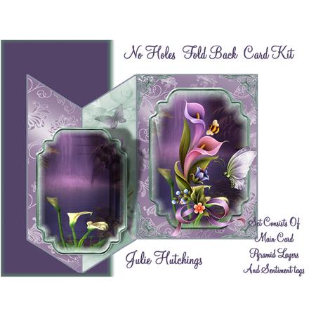 Enchanting Calla Lily's by Waterfall No Holes Fold Card