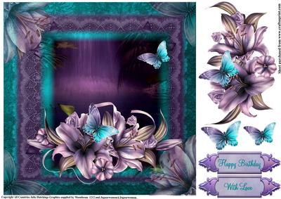 Delightful Waterfall Lily and Flutters Topper