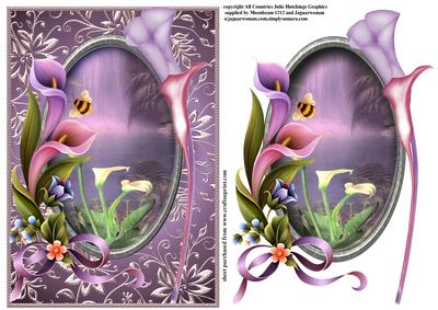 Callas Waterfall in Purple Frame Topper