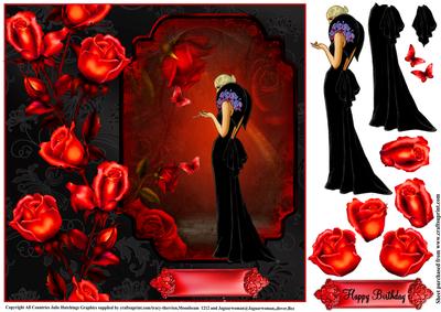 Dramatic Art Deco Lady in Black