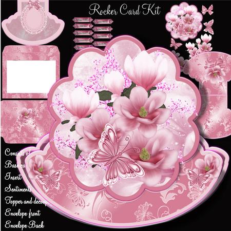 Beautiful Magnolia Rocker Card Kit