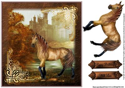 Picturesque Horse by the River
