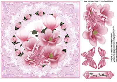 Stunning Pink Magnolia's Topper