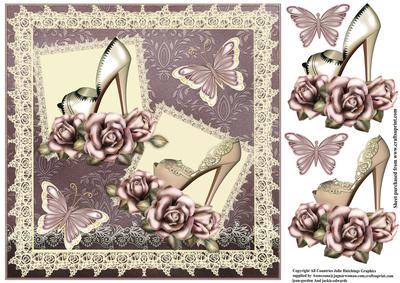 Another Day of Lace,shoes and Roses Topper
