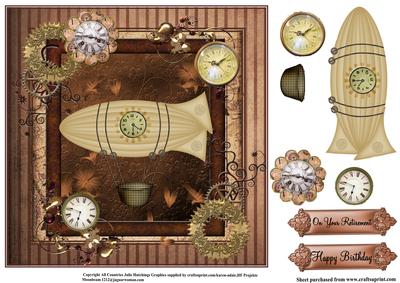 Masculine Steampunk Style Air Ship