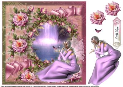 Beautiful Enchanted Rose Fairy Topper
