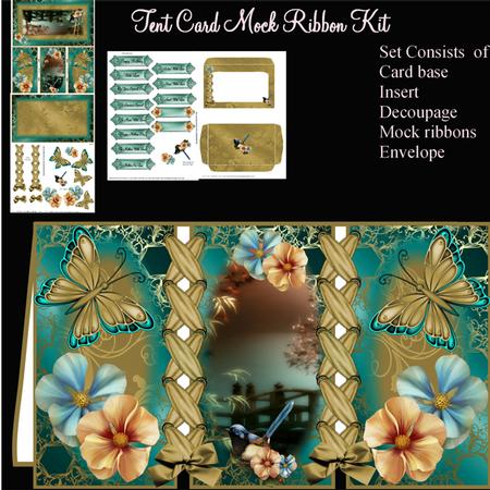 Tent Fold Mock Ribbon Oriental Bridge Card Kit