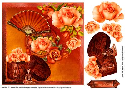 Sumptuous Orange and Peach Rosie Topper