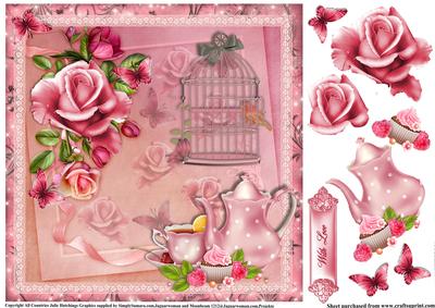Time for Tea 8x8 Topper
