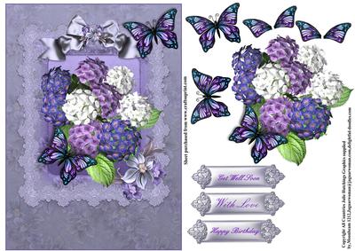 Beautiful Hydrangea Card Topper