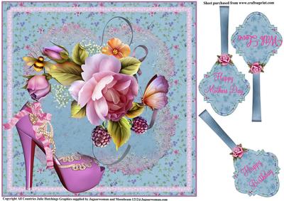 Pretty in Pink Shoe with English Rose