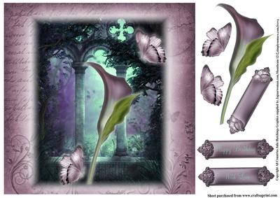 Beautiful Enchanted Lily and Flutters Topper