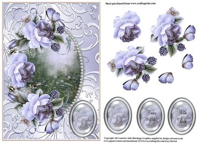 Beautiful English Roses with Meadow View