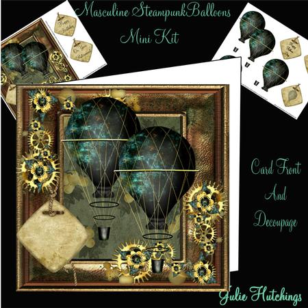 Masculine Steampunk Hot Air Balloons Mini Kit