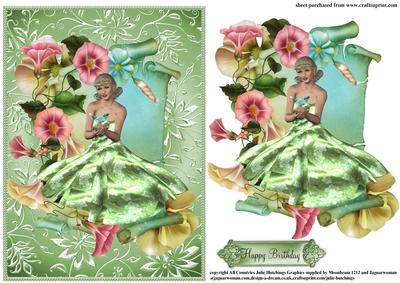 A Little Bird 1950.s Style Topper in Mint Greens