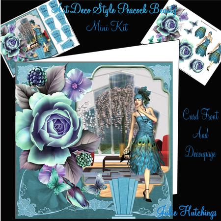 Art Deco Style Peacock Beauty Mini Kit
