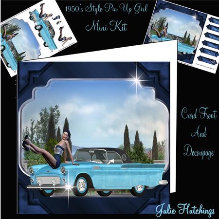 1950's Pin Up Girl on Bonnet Mini Kit