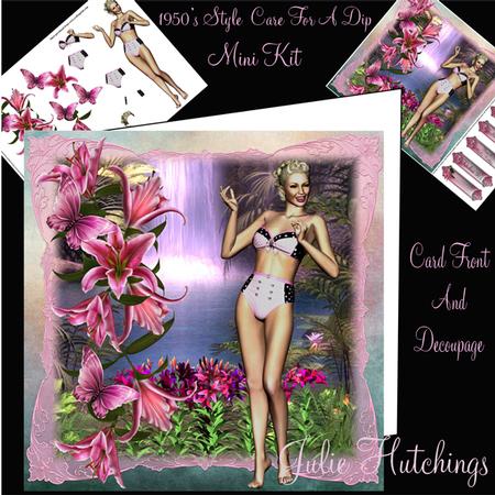 1950's Style Care for a Dip? Pin Up Girl