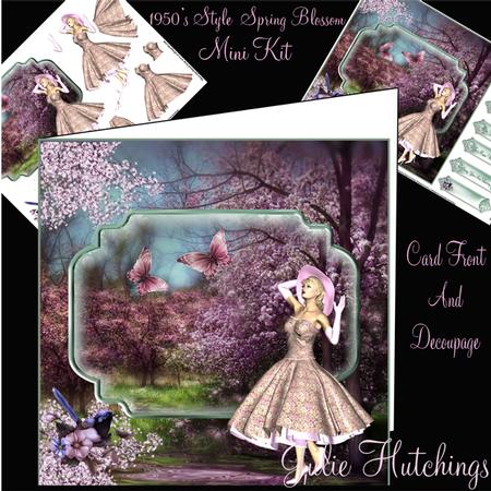 50's Style Lady and Spring Blossom Mini Kit