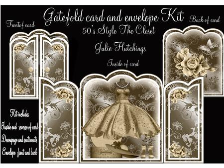 50's Style the Closet Card Kit with Decoupage and Envelope
