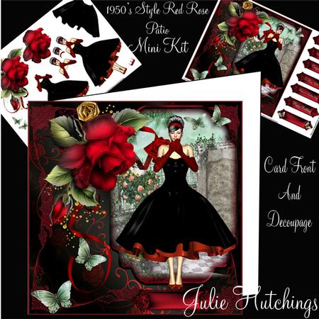 1950's Style Red Rose Patio Mini Kit