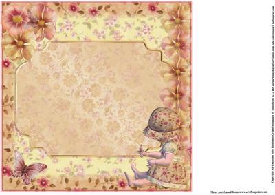 Insert to Compliment Butterfly Collector Little Girl
