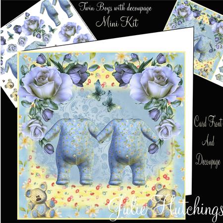 Gorgeous Twins Mini Kit with Decoupage