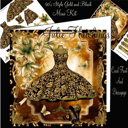 Vintage Style Black and Gold Shoes and Dress