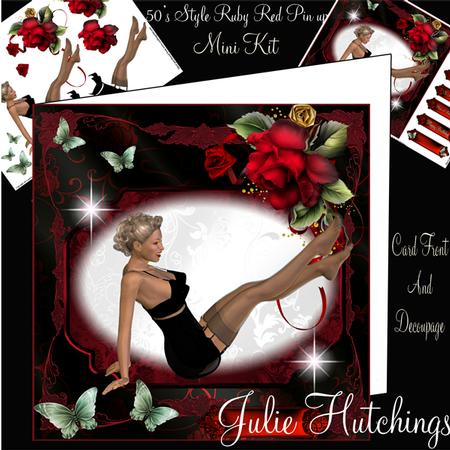 50's Style Ruby Red Pin Up