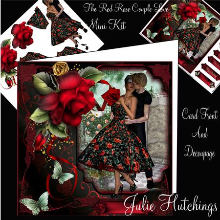 50's Style the Red Rose Couple Mini Kit