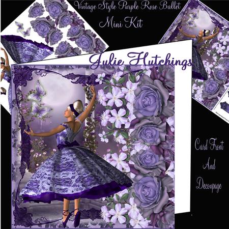 Vintage Style Purple Rose Ballet Mini Kit