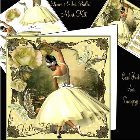Lemon Sorbet Ballet Card Front Mini Kit