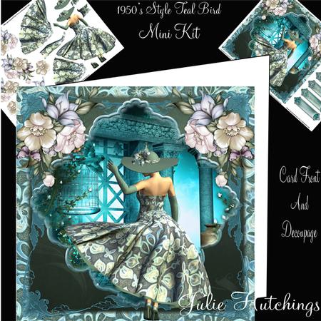 1950s Style the Teal Bird Mini Kit