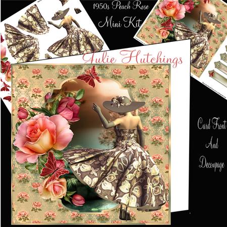 1950's Style Peach Rose Mini Kit